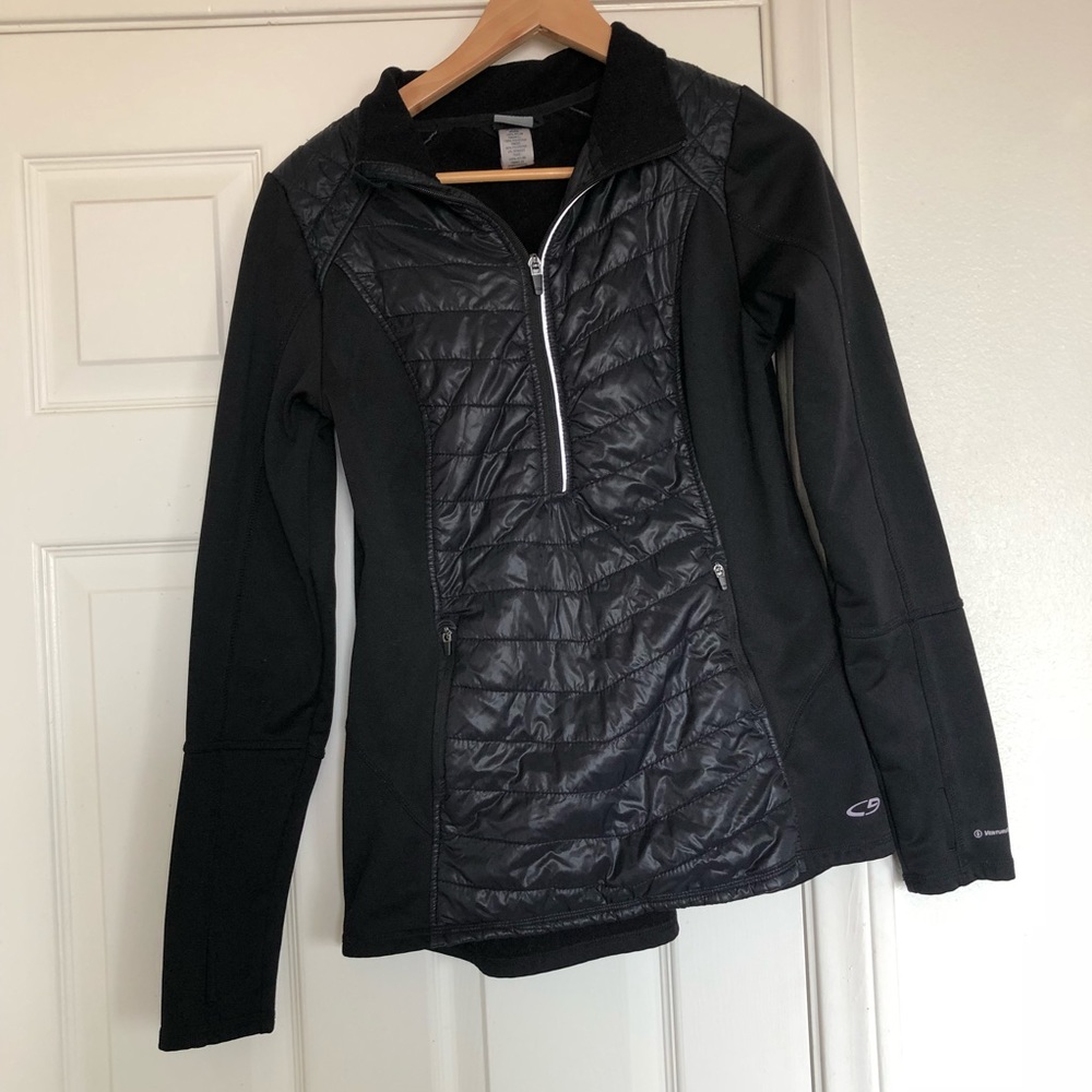 Champion Black Quarter Zip Pullover Sweatshirt